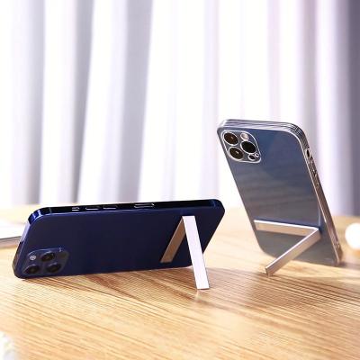 China Waterproof Phone Holder Foldable Aluminum Alloy Stick On Phone Back Hidden Folding Phone Holder for sale