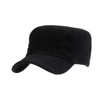 China New Style French Military Hat Custom Made Military Hat Wool Hat Picture Factory Flat Surface Military Hat for sale