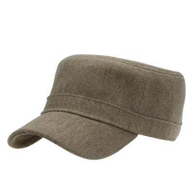 China Character China Manufacturer Custom Fashionable Twill Army Hat Flat Top Military Hat for sale