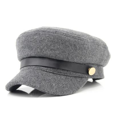 China New Image Design Beret Hat Wool Fabric Custom Embroidery Beret Hats Women Hat for sale