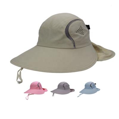 China COMMON Foldable Sun Protection Hat Face Neck Cover Fishing Promotional Outdoor Cap Hat With Neck Cover for sale