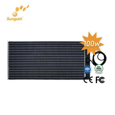 China Marine Boats 100W20V Flexible Solar Panel For Marine Boats Mono Solar Module Waterproof Solar PV For Yacht for sale