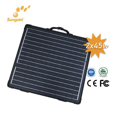 China Crystal Solar Panel Portable Lighting mono Kit Backpack Manufacturers In China LVP-80w-A for sale