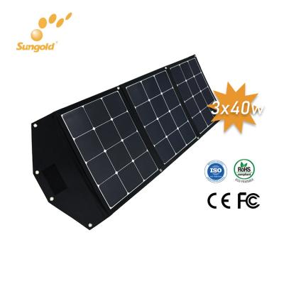 China Portable High Power Camping Solar Panel Folding Charger 12v Solar Panel Foldable Solar Charger for sale