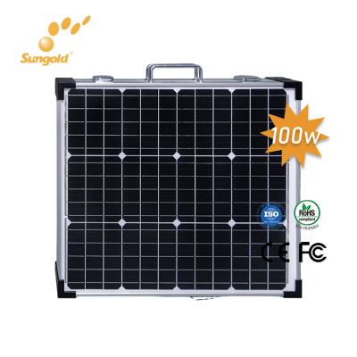 China Folding Solar Panel 2*100w Portable Aircraft 2*100w Outdoor Installation for sale