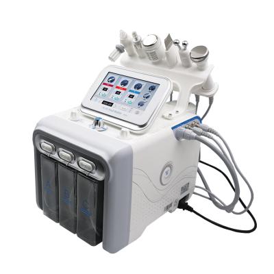 China Black head remover 6 in 1 face lift machine h2o2 ultrasonic hydraulic facial beauty machine for sale