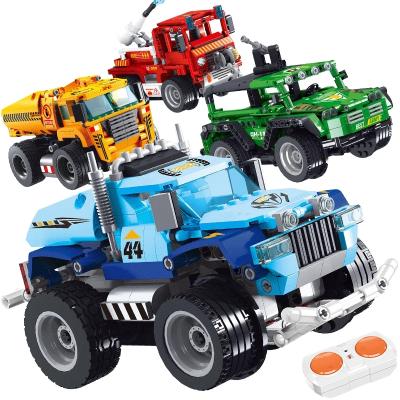 China Electronic Building Toy 50001 Vehicle Fire Truck Engineering Car Model Off-Road Assembly Brick Toys Kids Remote Control Car Blocks Building for sale