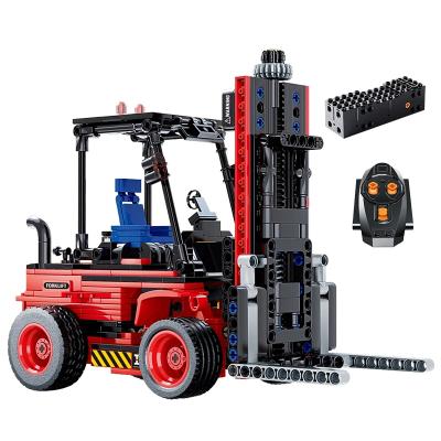 China YC-33003 DIY Brick Building Hi-tech Car Toys Motorized Forklift Model Assembly Building Blocks Bricks Children Christmas Gifts MOC-3681 for sale