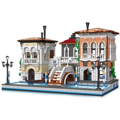 China 89122 DIY Brick Building Building Blocks Models Creative Small Towns Of Venice Technical Bricks Set Series Toys Gifts For Kids for sale