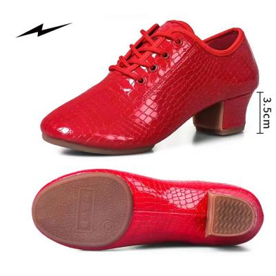 China Good Quality Professional Dancer Shoes Red Whip Soft Sole Latin National Standard Professional Dance Shoes for sale