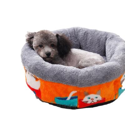 China Sustainable New Fashion Comfortable Washable Luxury Dog Pet Around Cat Bed for sale