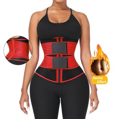 China New Design Antibacterial Women's Double Belt Waist Shaper Belly Trimmer Conteol Neoprene Waist Trainer for sale