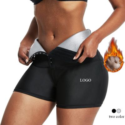 China Wholesale Custom Logo Adjustable Hooks Neoprene High Waist Sauna Sweat Waist Trainer Leggings Fitness Women Antibacterial Yoga Shorts for sale