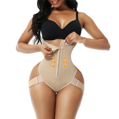 China New Elasticity Compression Hooks Antibacterial Adjustable Fat Control Tummy Shaper Shapewear High Waist Hip Enhancer Body For Women for sale