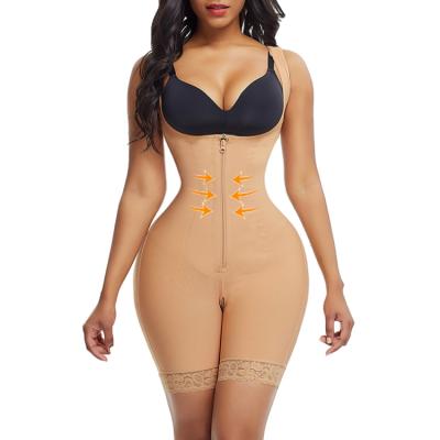 China New Design Antibacterial Adjustable Hooks Women Waist Trimmer Belt Jumpsuit High Body Shaper Shapewear for sale