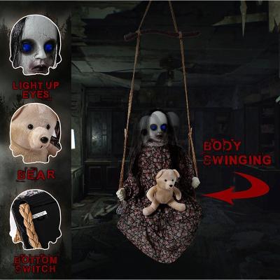 China Wholesale Indoor Outdoor Halloween Decorations Animatronic Ghost Halloween Decorations Indoor Hanging Crawling Dolls for sale