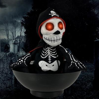 China Wholesale Indoor Decoration Glow Partly Dark Supplies Decorations Kids Skeleton Halloween Fruit Bowl for sale