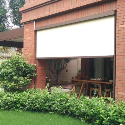 China Outdoor Sunshade Outdoor Blackout Roll Up Outdoor Zipper Track Sun Shade Roll Blinds Sunscreen Roller Shades for sale