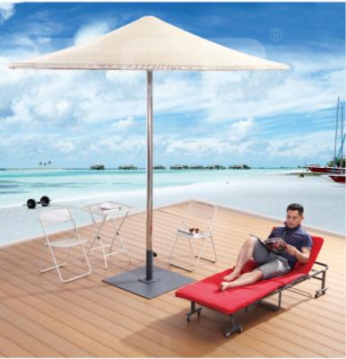 China hot sale sun beach pool decorative low cost outdoor parasol/iron decorative stianless-steel rattan umbrella for sale