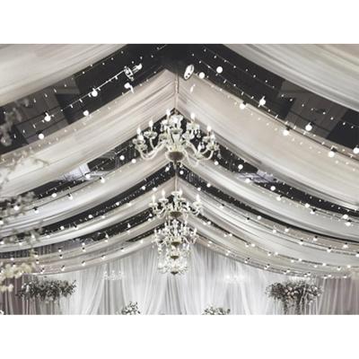 China Flat Elastic Milk Silk Silk Elastic Lay-out Hotel Stage Ceiling Cloth Wedding Ceiling for sale