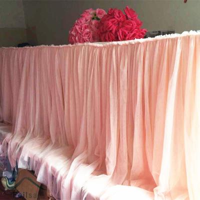 China Shiny Wholesale Tutu Table Skirt For Wedding Banquet Decoration for sale