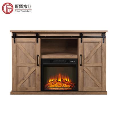 China (Other) Living Room Home Heater Remote Control Electric Fireplace Adjustable Media Console MDF TV Cabinet for sale