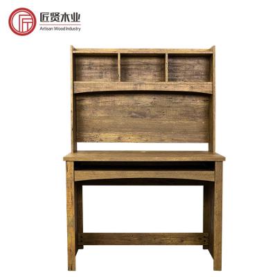 China Nordic Home Custom Expandable Single Writing Computer Desk Student Furniture Study Table With Shelf for sale