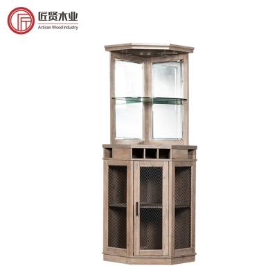 China Adjustable Home Bar Cabinet Home Furniture Corner Bar Unit (Other) Wine Storage Cabinet for sale