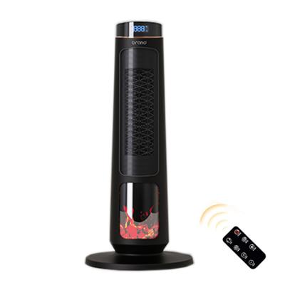 China Home Ministry 1500W PTC LED Room Temperature Electric Heater 3D Touch Screen LED Display Flame Portable Indoor Fireplace Ceramic Tower Heater for sale