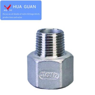 China Stainless Steel 304 316 Hex Reducer Female Male Joint With BSPP BSPT NPT Thread Reduction for sale