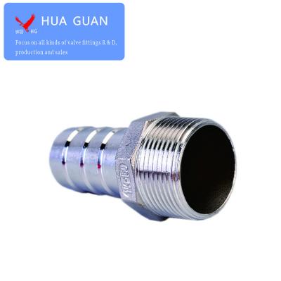 China Oil Gas Water Stainless Steel 304 BSP Male Thread Pipe X Barb Hose Tail Reducer Pagoda Industrial Fit Joint Connector for sale