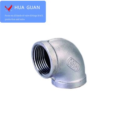 China Water System 90 Degree Stainless Steel Elbow NPT Thread BSPT Thread for sale