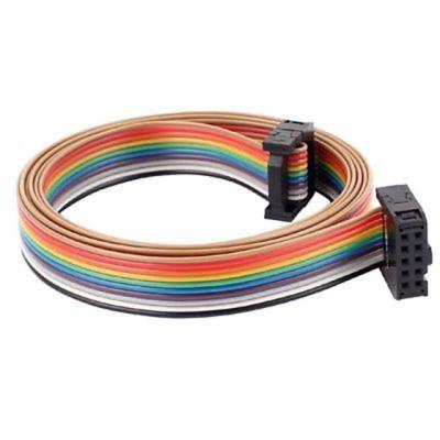 China PCB 2.54mm Pitch 16 Ways IDC Rainbow Flat Cable Wire Harness Interconnect for sale