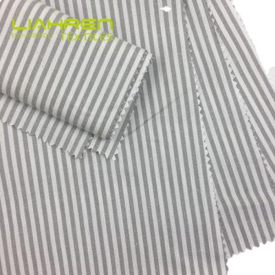 China Single Woven Hemp Strip Fabric Hemp Fabric Eco-friendly Sustainable With 35%Hemp 65%Bamboo For Bed Linen for sale