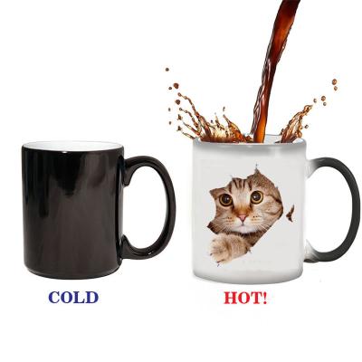 China Viable Customized Ceramic Design Decal Printing Sublimation Color Changing Magic Mug for sale