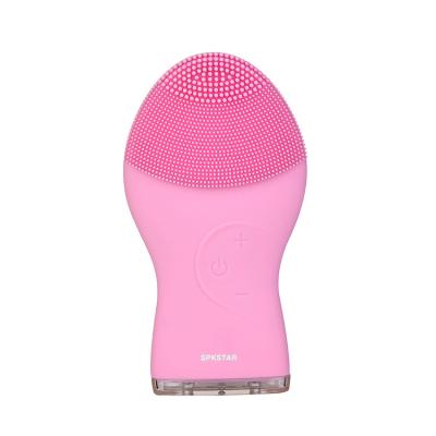 China Best Detergent Sonic Cleaner Electric Cleanser Rechargeable Detergent Brand Face Massager Silicone Facial Brush Private Label DEEP CLEANING Cleansing Brush for sale