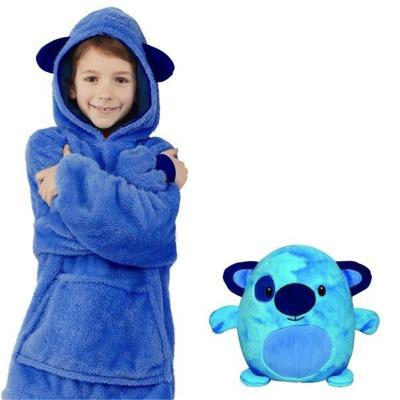 China Anti-pilling Flannel Bathrobe Women's Winter Hooded Long Robe Thicken Plush Sleepwear Sleepwear Cute Soft Warm Tops Unisex Hoodie for sale