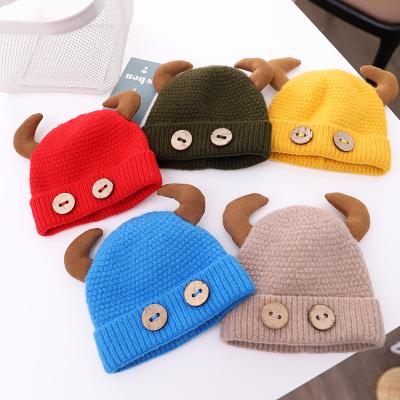 China Autumn new COMMON baby boy and girl knit hat winter baby bear cartoon hat children warm hats Christmas gift children's beanies hat for sale