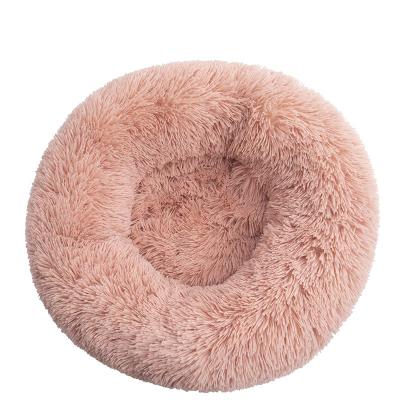 China Lovely Pet Beds Hot Sales Fluffy Pet Bed For Dog Cat Bed Worm And Safety Plush Around Pet Beds For Cats Or Small Dogs for sale