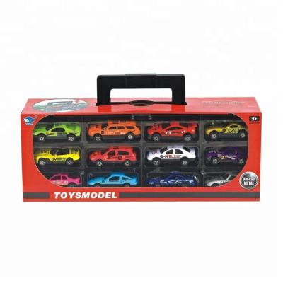 China 12PCS Hot Selling 1:64 Die Cast Toy Small Die Cast Toy Car In Carry Box for sale