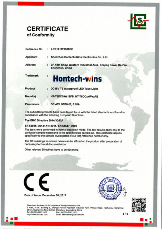 CE - Shenzhen Hontech-Wins Electronics Co., Ltd.