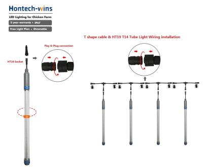 China Chicken Farm / Pig House Led Dimmable LED Chicken Farm Light 1800mm Vertical Tube Light for sale