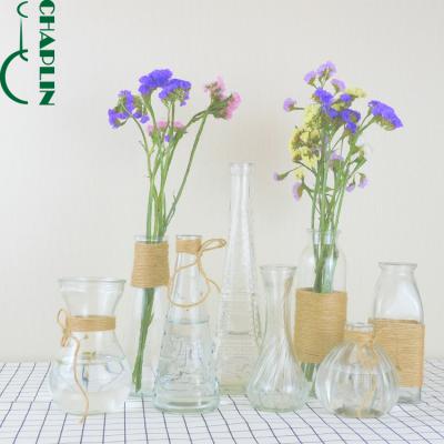 China Japanese/Nordic Modern Luxurious Decoration Flower Style Eco-friendly Glass Vase For Dry Flower for sale