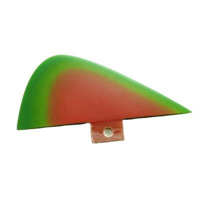 China Small Tail Fin Fiberglass Surf Fin Surf Keel Stable Fin Surfboard Single Color Watermelon Fins for sale