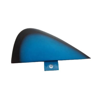 China Stable Blue With Black Two Tone Small Tail Fin Fiberglass Fin Surf Keel Fin For Surfing for sale