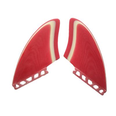 China Stable fiberglass with large honeycomb height keel fin sets with future base red color for sale