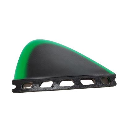 China Stable Black With Small Green Two Tone Surfboard Center Fins Surf Futures SUP Board Fin For Surfing for sale