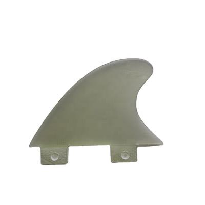 China Stable Clear Color Small Double Tabs Fins Fiberglass Fins For Surfing for sale