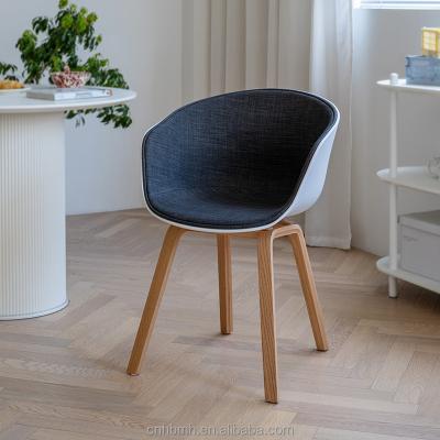 China Solid Oak Wood Dining Chair Oak Office Chair Leisure Fashion Solid Wood Tea Shop Milk Chair Solid Wood Backrest Fabric Dining Chair for sale