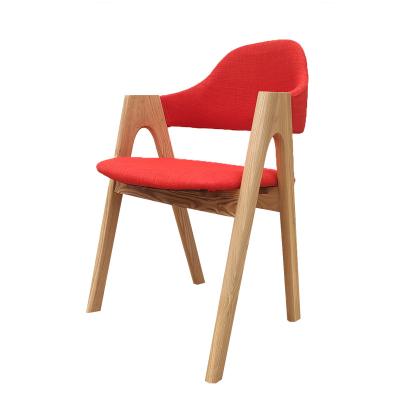 China Colorful Orange PU Fabric Armless Seat Dining Chair Dining Chair Wholesale High Quality Furniture Colorful Orange Orange Armless Fabric Seat Dining Chair for sale